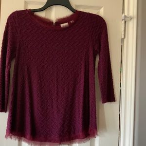 Anthropologie 3/4 sleeve top